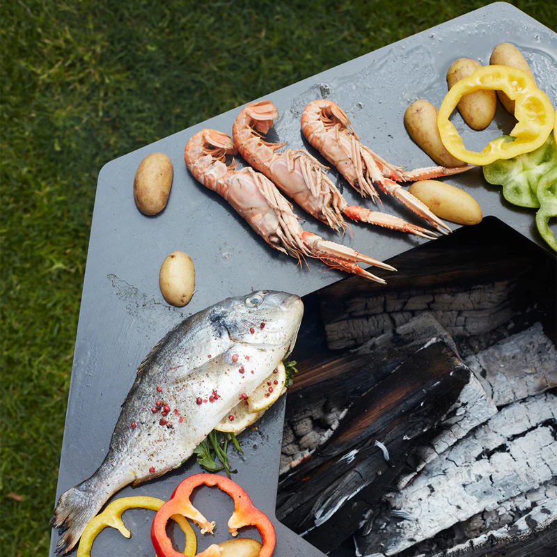 Barbecook Rila vuurkorf en barbecue uit staal 80x75x71cm - Afbeelding 3